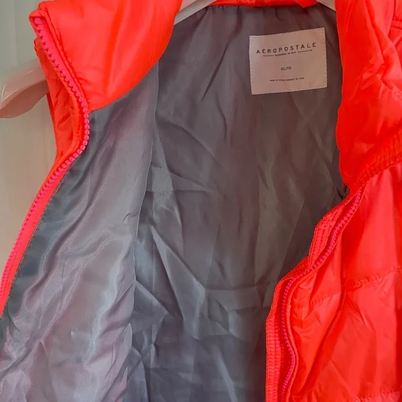 Aeropostale Ultralight Dayglo Orange Vest, Women's XL - Picture 6 of 7